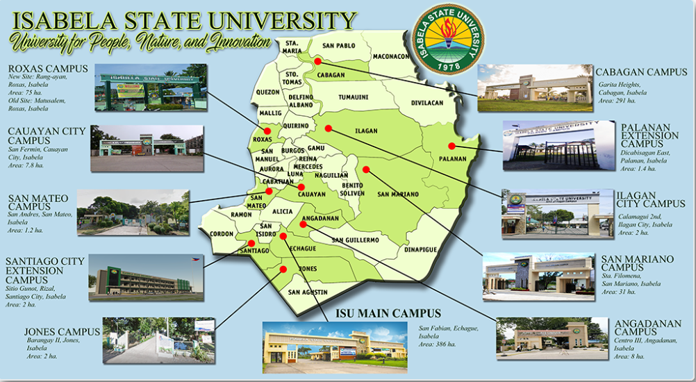ISU campuses map