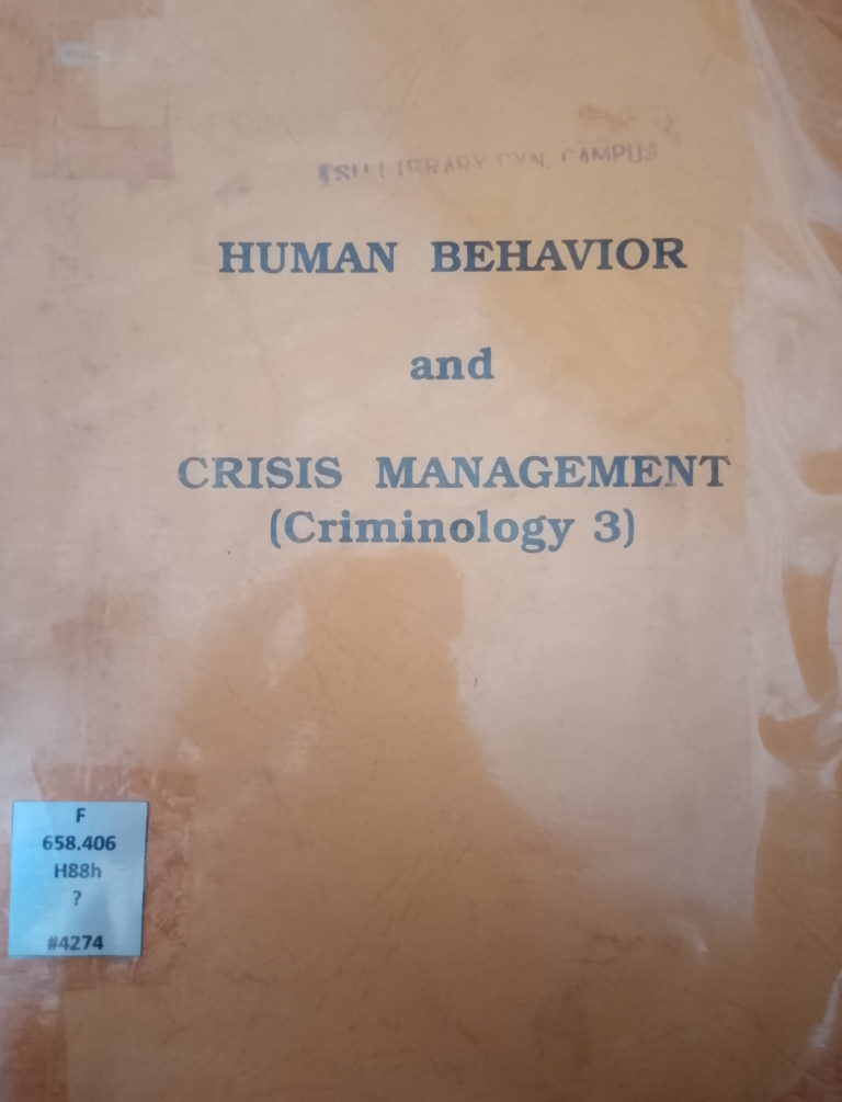 Human Behavior and Crisis Management